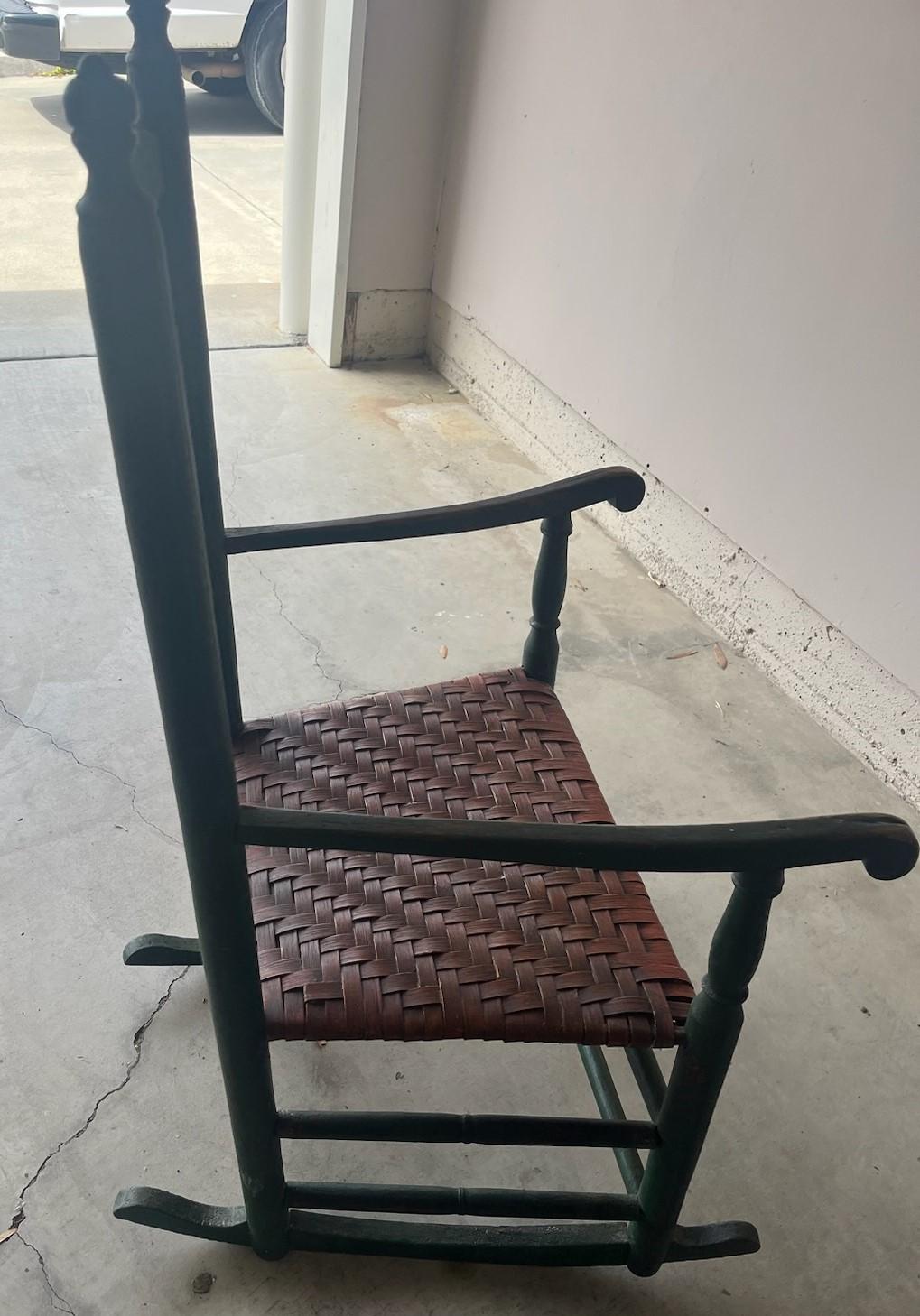 antique ladder back rocking chair