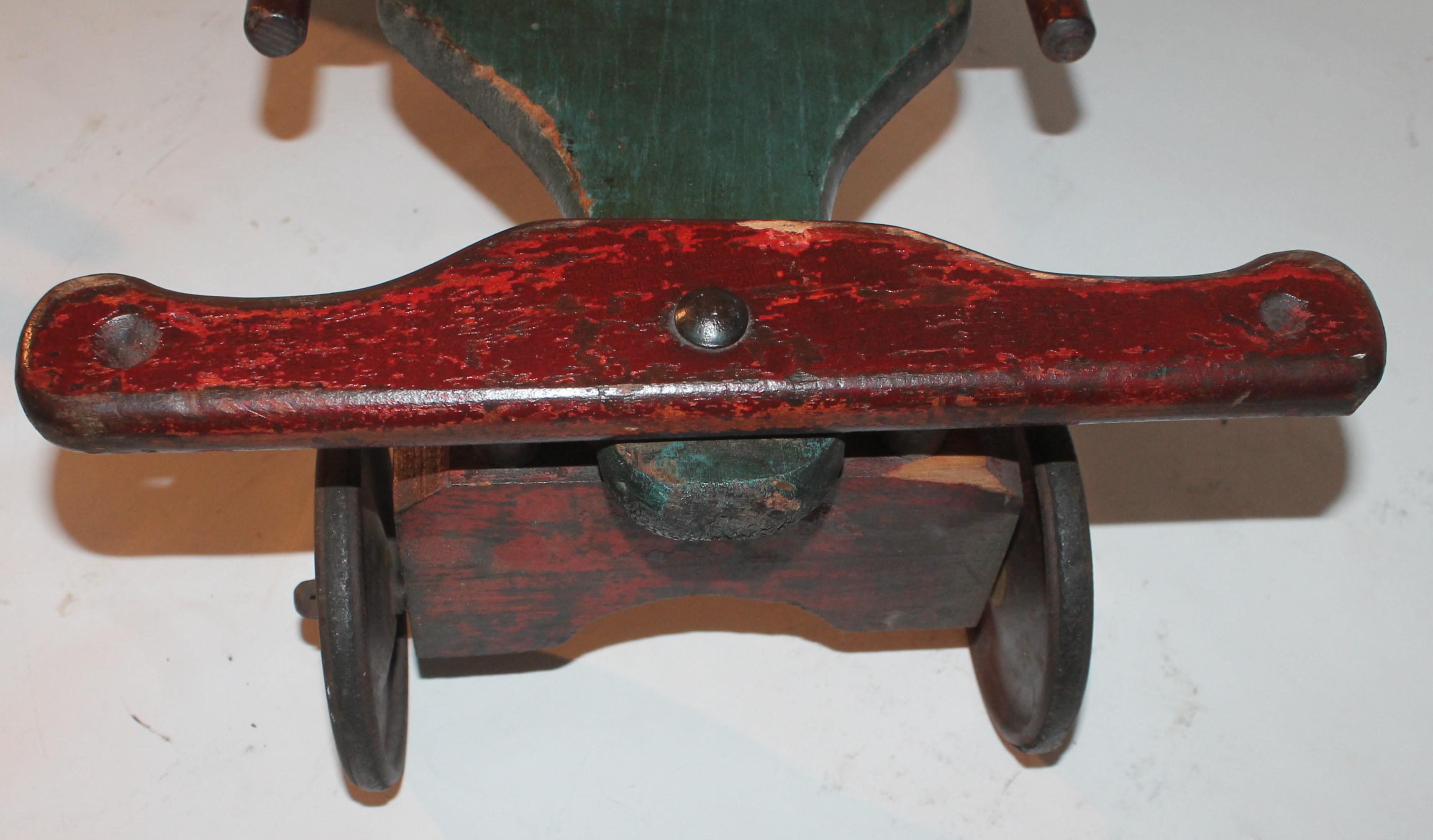 Hand-Painted 19th Century Original Billy Buster Flyer Sled