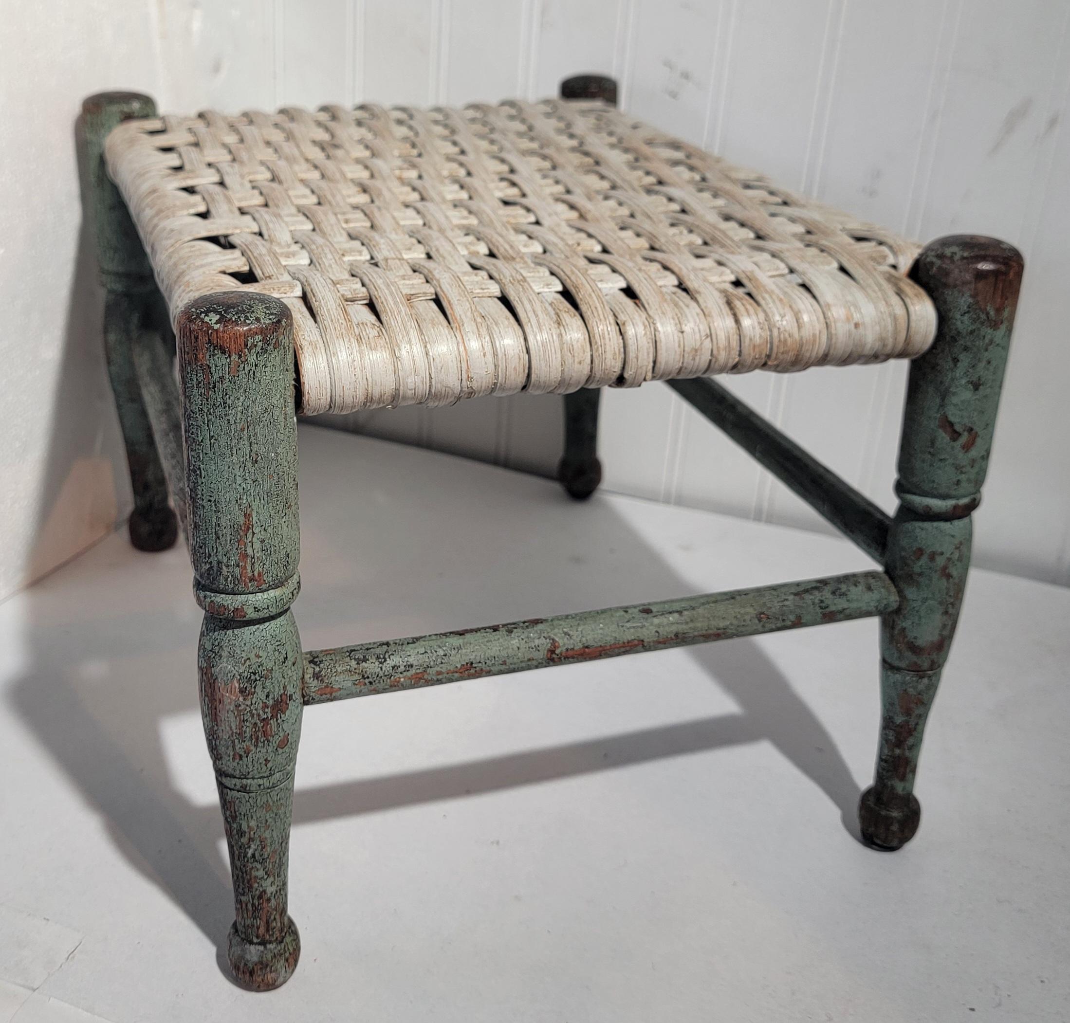 Adirondack 19Thc Original Blue Foot Stool For Sale