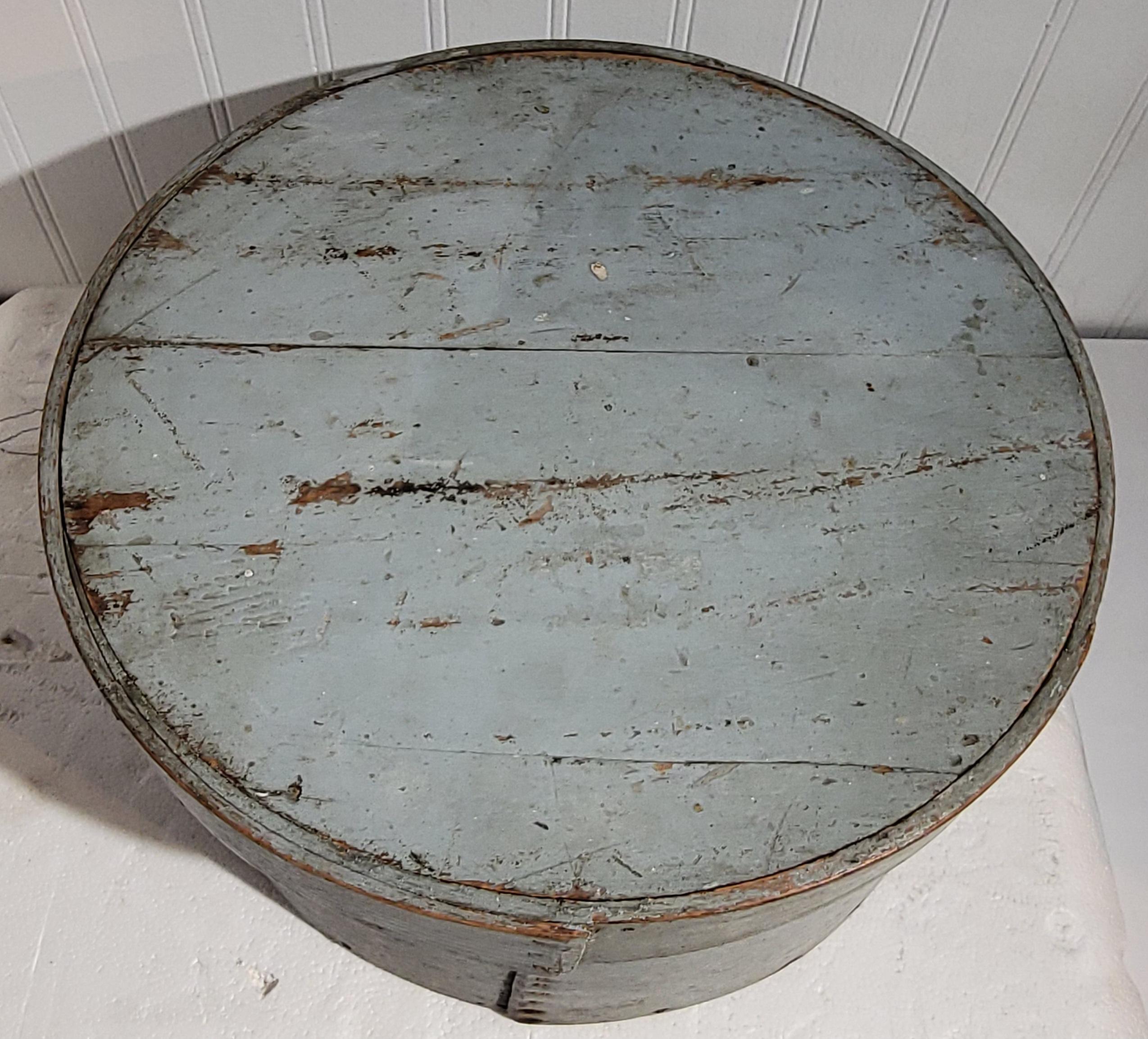 19Thc Caja de despensa grande original azul/gris Estadounidense en venta