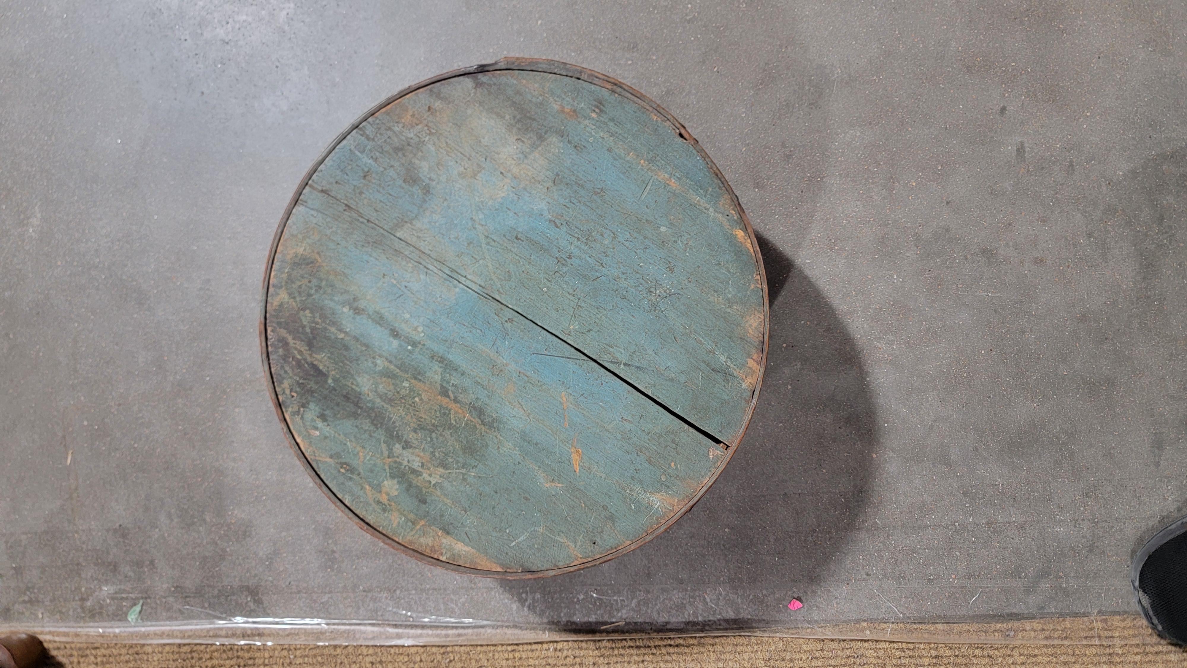 19Thc Caja de despensa grande original azul/gris Pino en venta