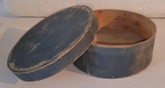19Thc Original Blue Painted Medium Pantry Box