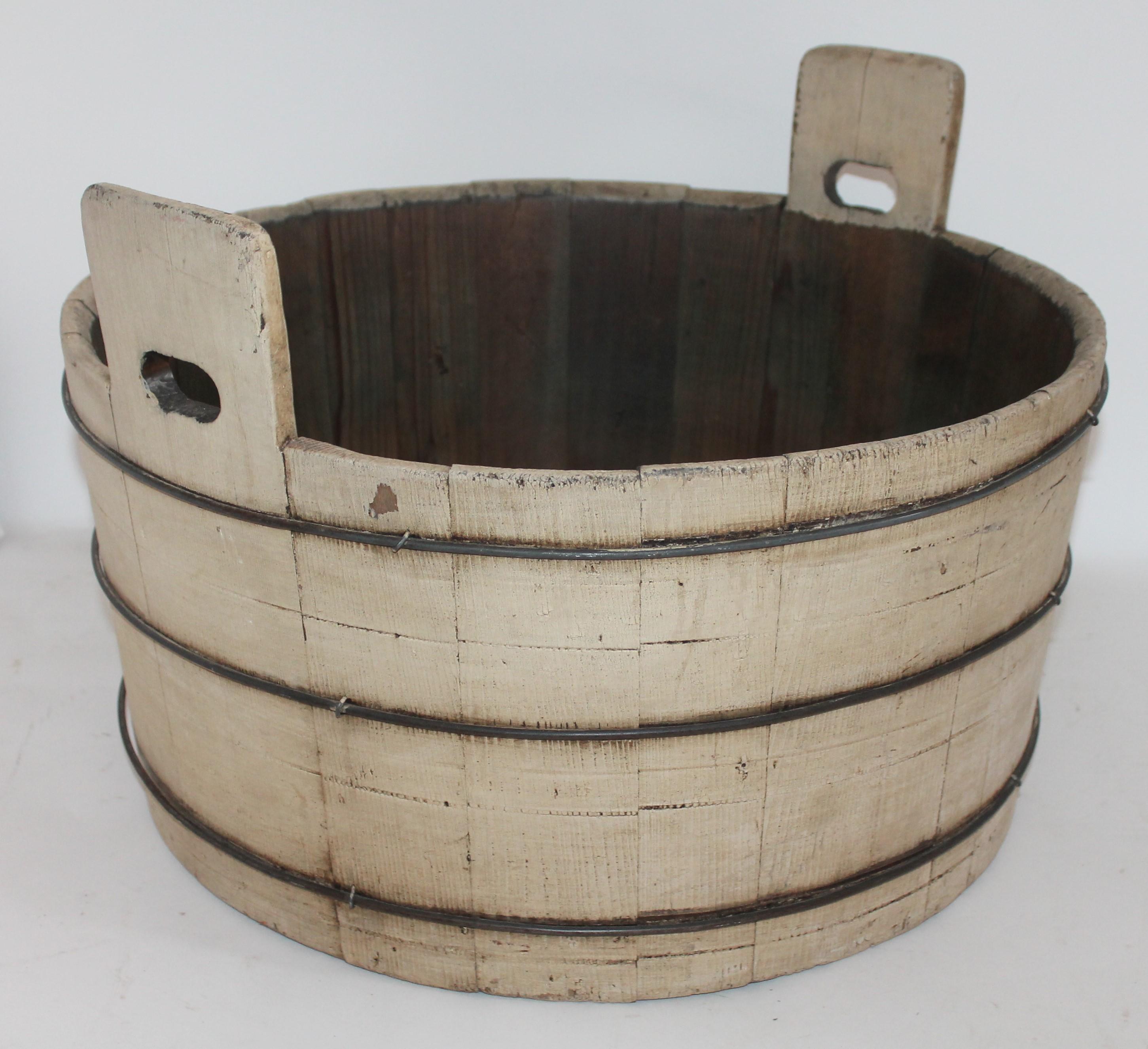 antique wooden wash tub