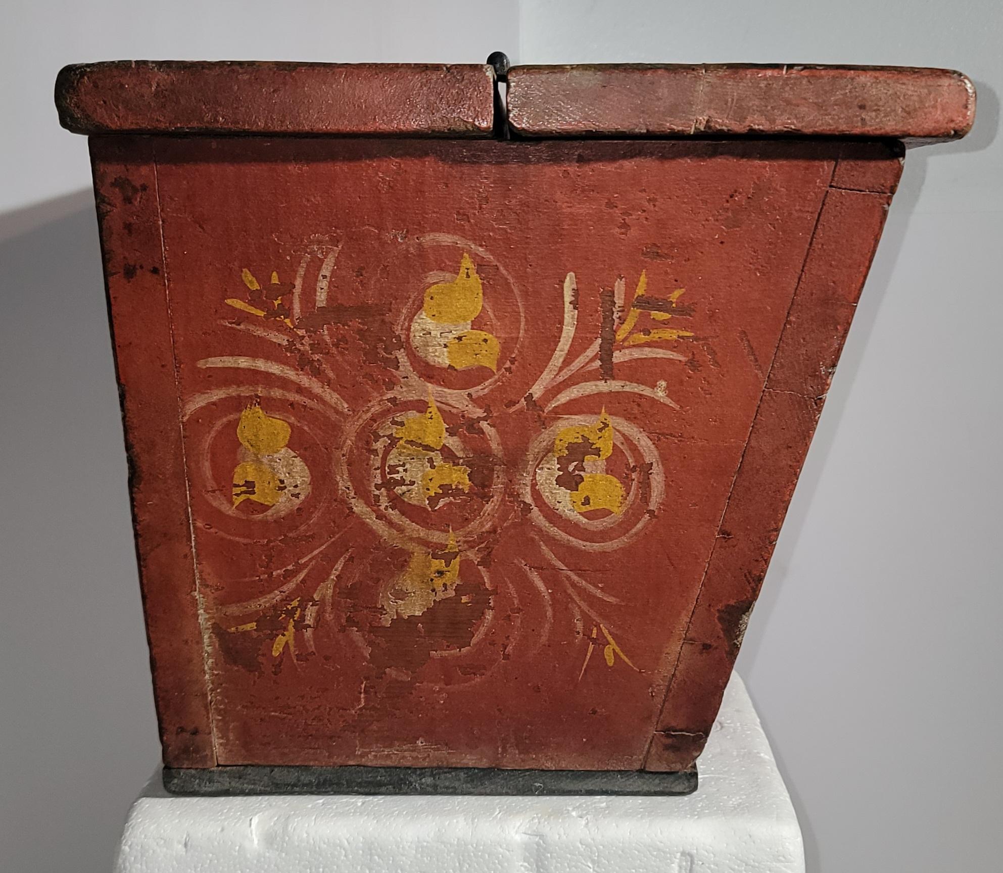 19th century Original paint decorated buggy box that was used for mail and important documents.The condition is very good and strong painted surface. The paint has a Pennsylvania German influence.
