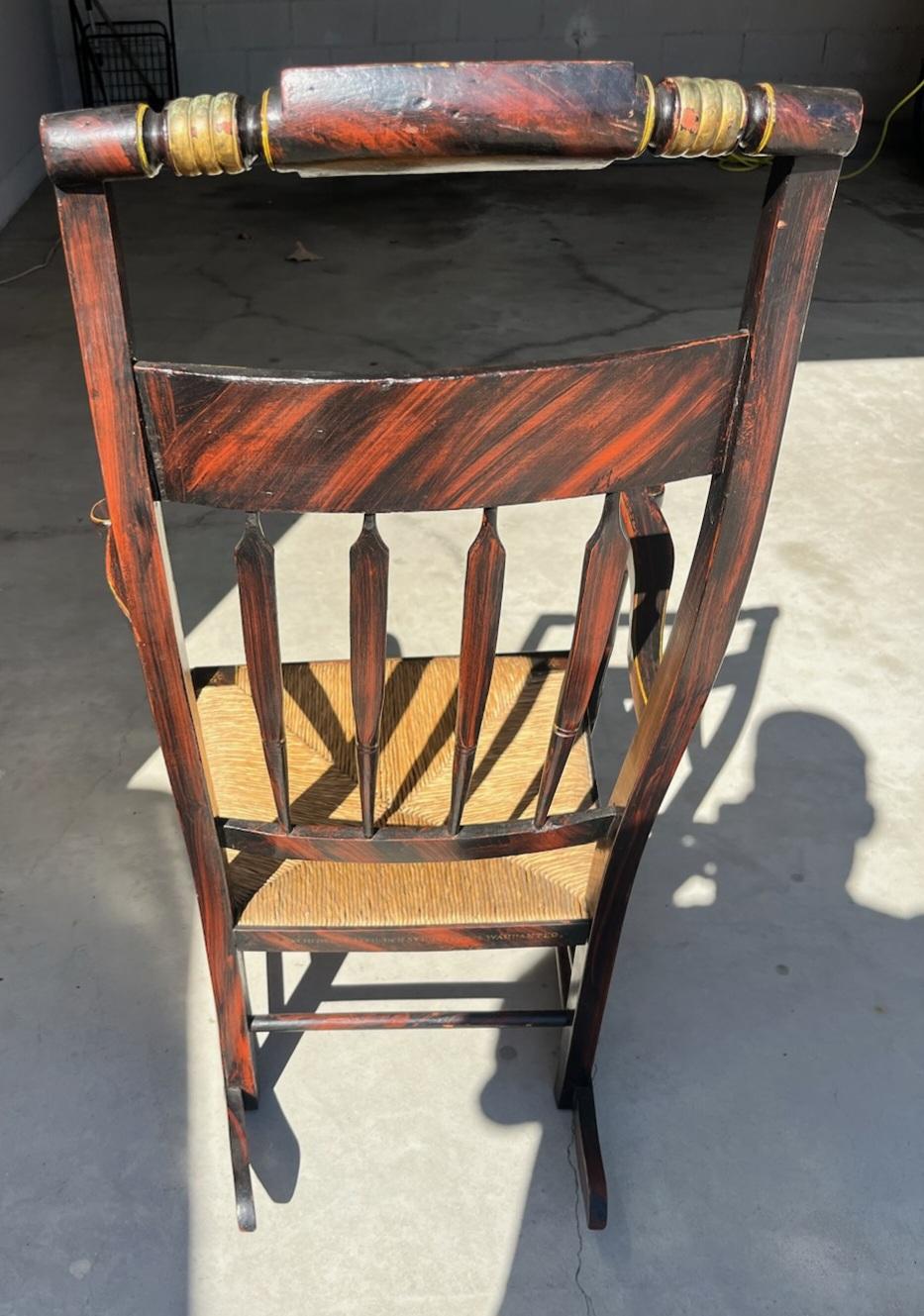 19thc Original Decorated Hitchcock Chair Company For Sale 4