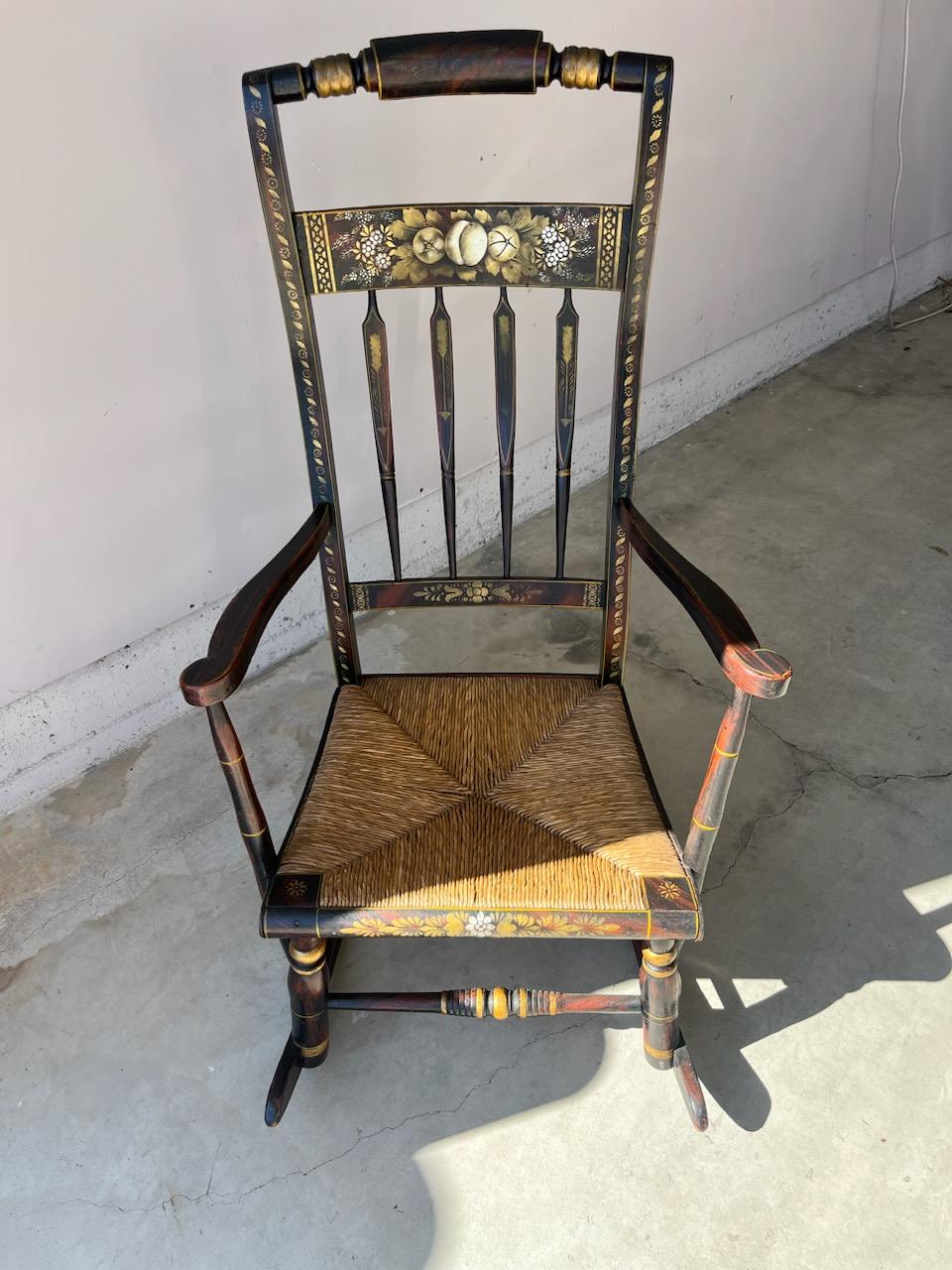 American 19thc Original Decorated Hitchcock Chair Company For Sale
