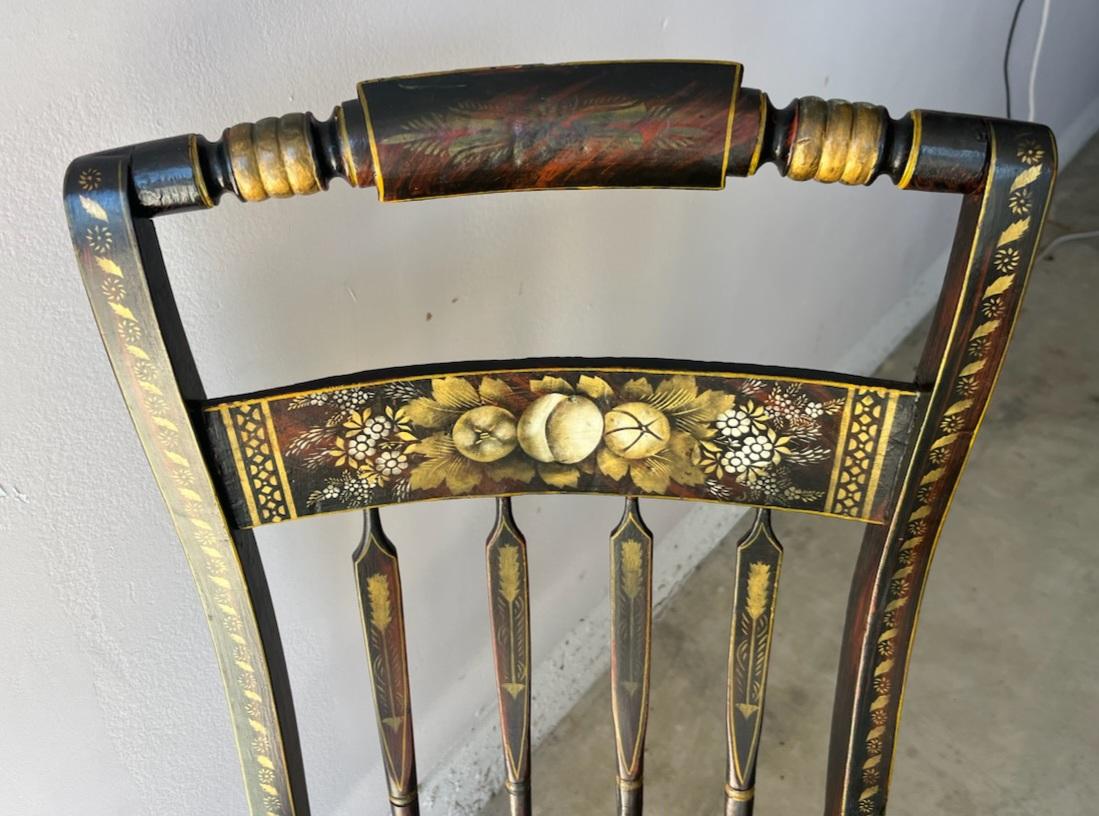 19thc Original Decorated Hitchcock Chair Company In Good Condition For Sale In Los Angeles, CA