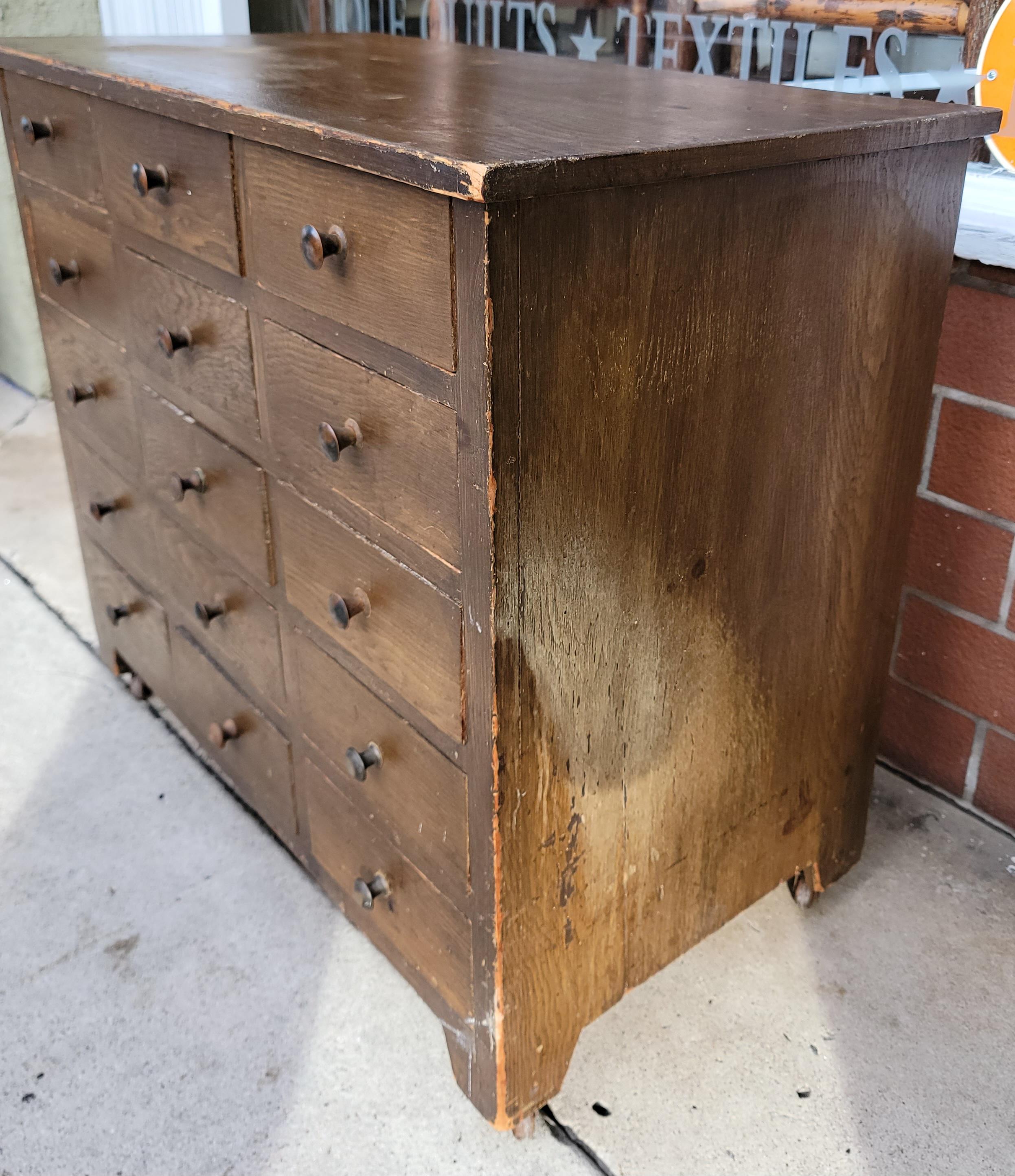 19th C, Original Grain Painted Apothecary Cabinet In Good Condition For Sale In Los Angeles, CA