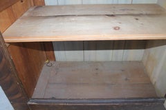 19th C Original Grain Painted Glass Front Cabinet