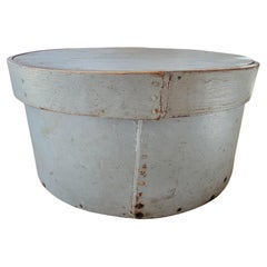 19thc Original  Gray Painted Pantry Box