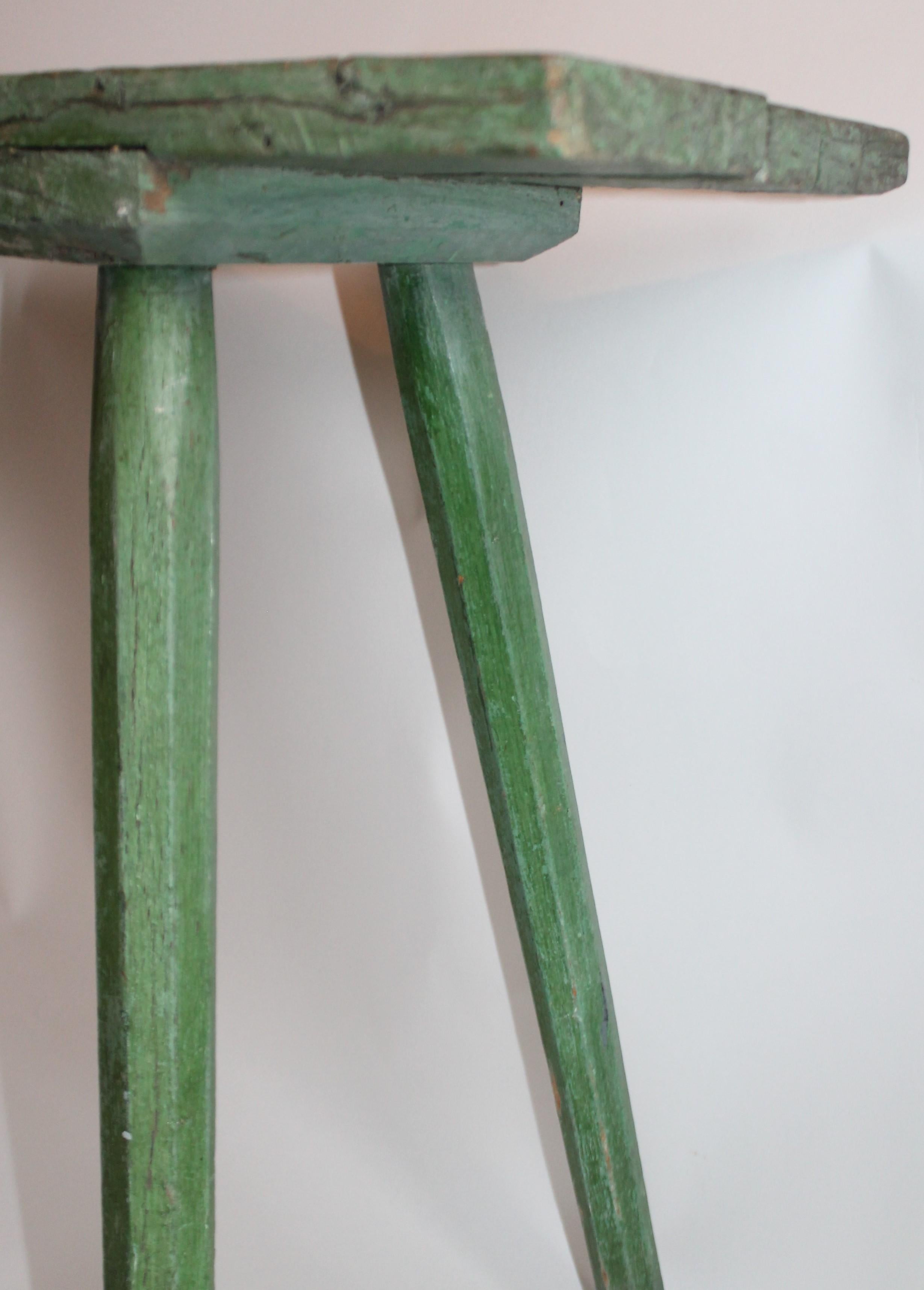 American 19th Century Original Green Painted Bench