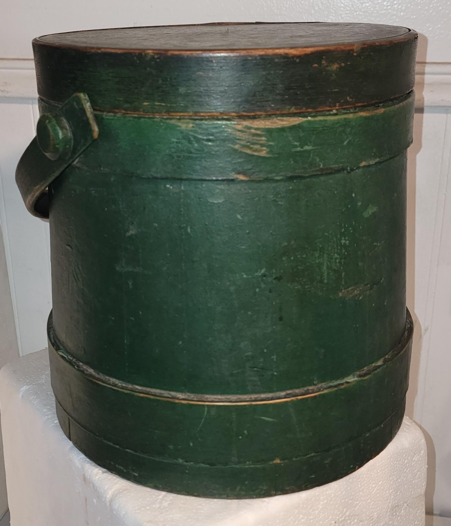 Furkin / Cubo Original Pintado de Verde del S. XIX Arte popular en venta