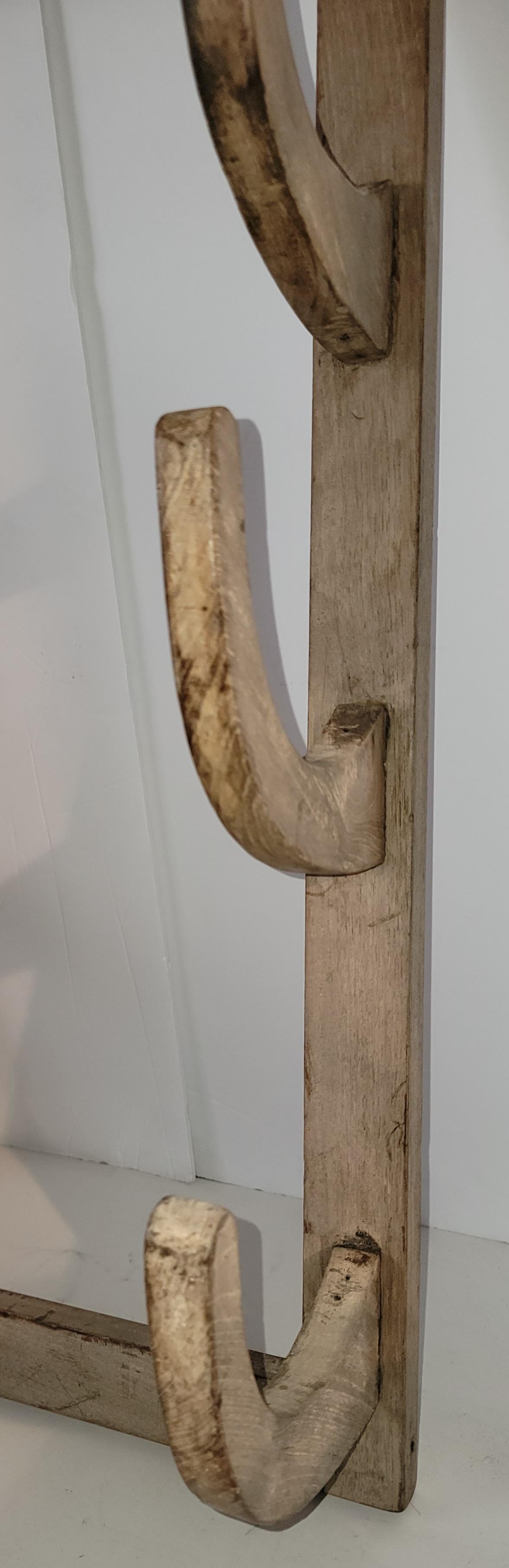 Wood 19th C Original Harness Ranch Rack