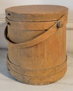 19thc Original Mustard Painted Firkin