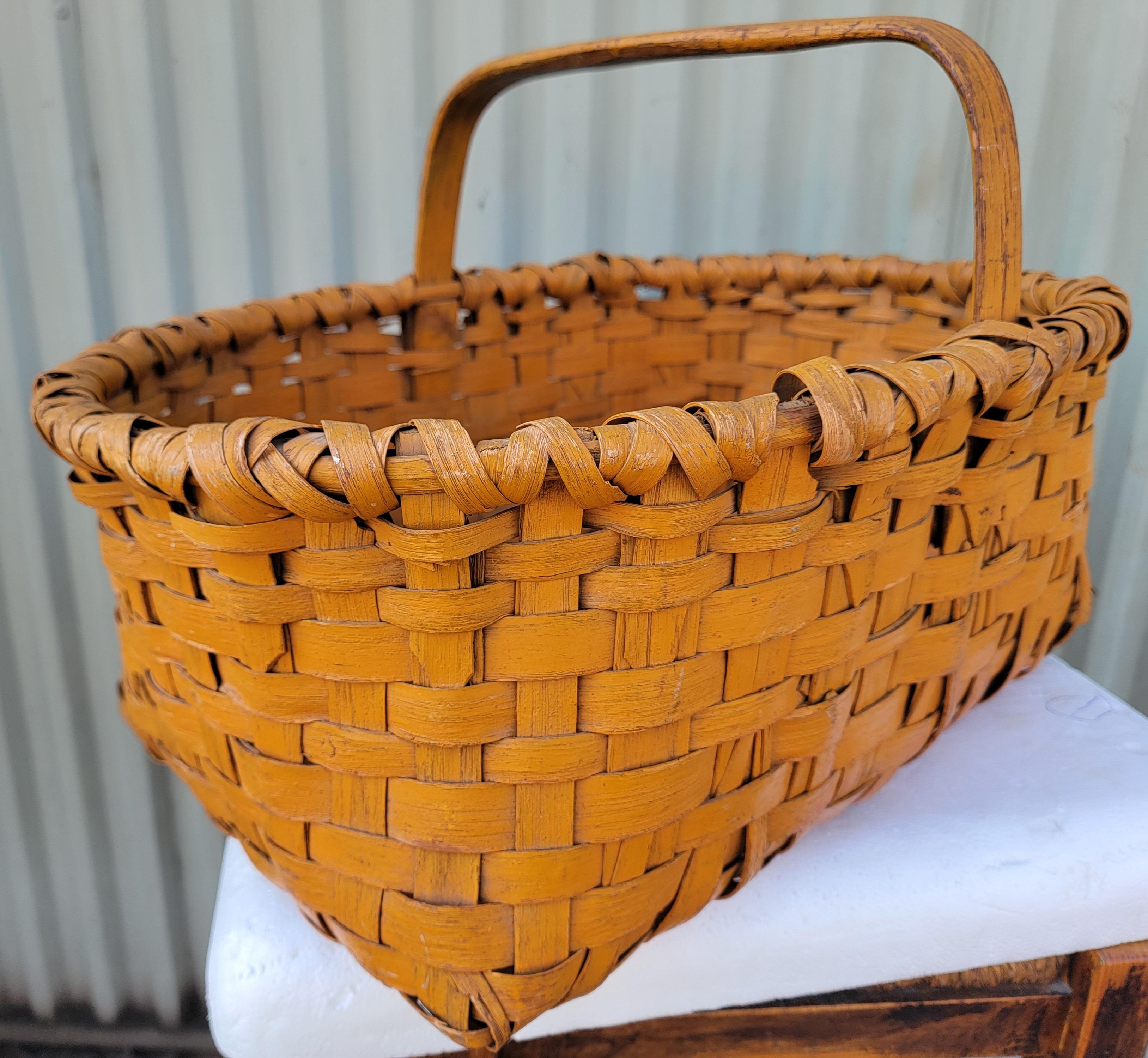 19Thc Original Cesta de Recogida Pintada de Naranja en venta 2
