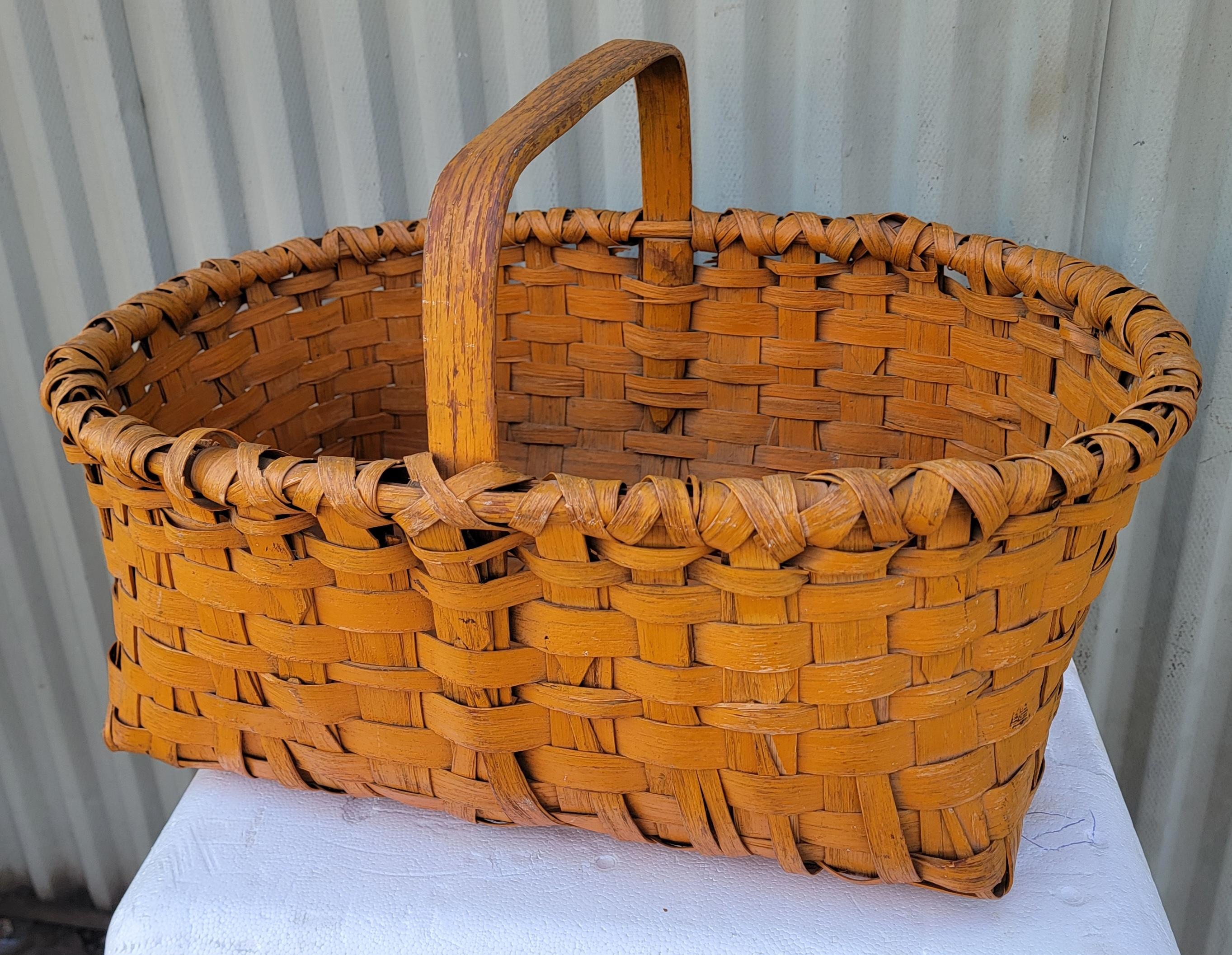 19Thc Original Cesta de Recogida Pintada de Naranja Estadounidense en venta