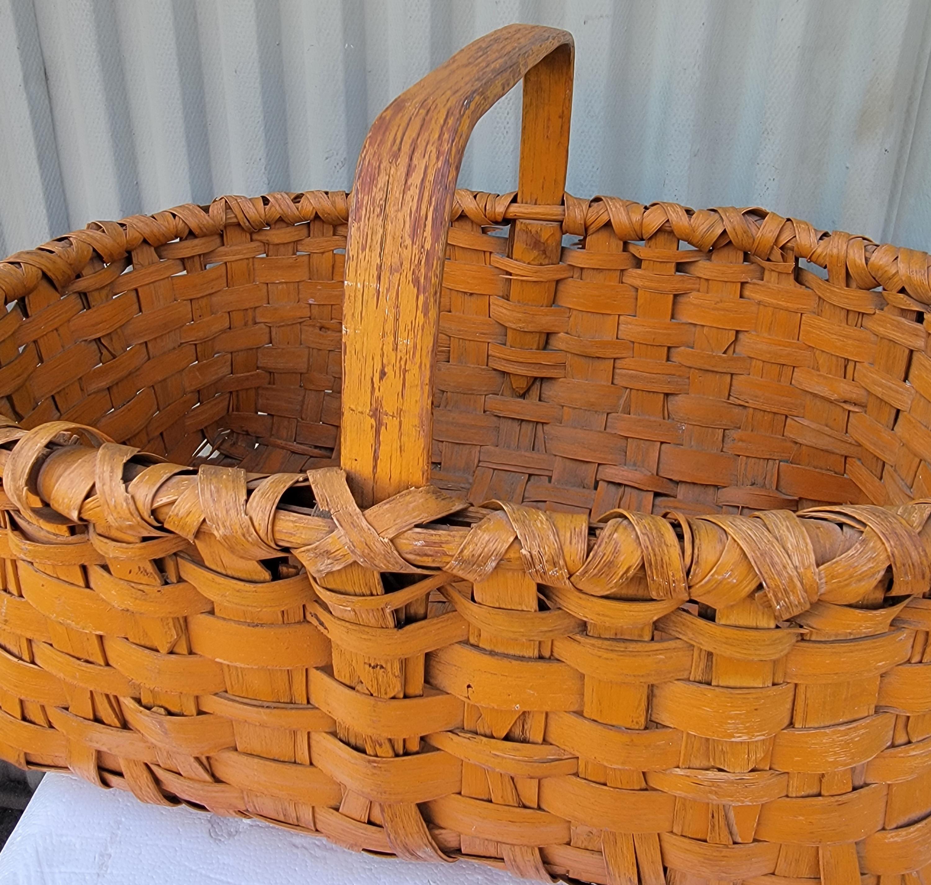 19Thc Original Cesta de Recogida Pintada de Naranja en Bueno estado para la venta en Los Angeles, CA