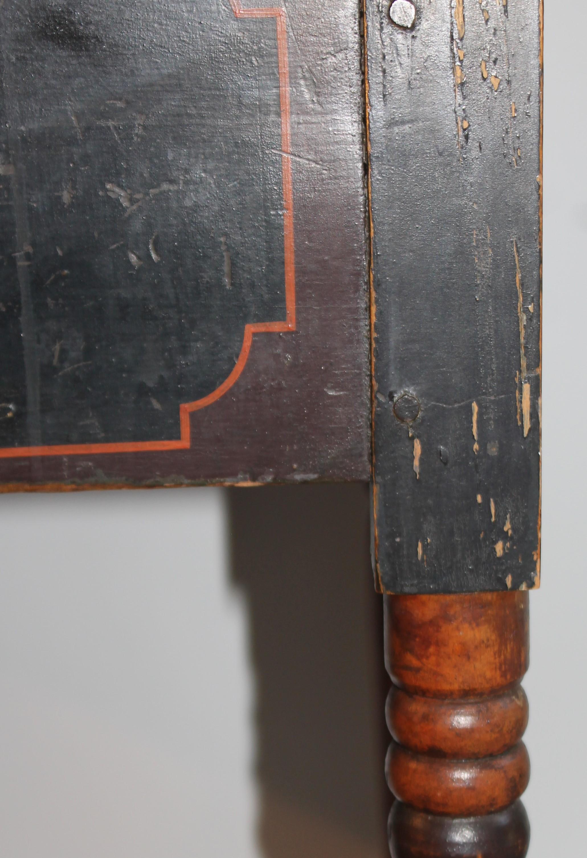 19th C Original Paint Decorated Lap Desk 7