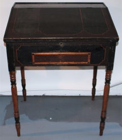 19th C Original Paint Decorated Lap Desk