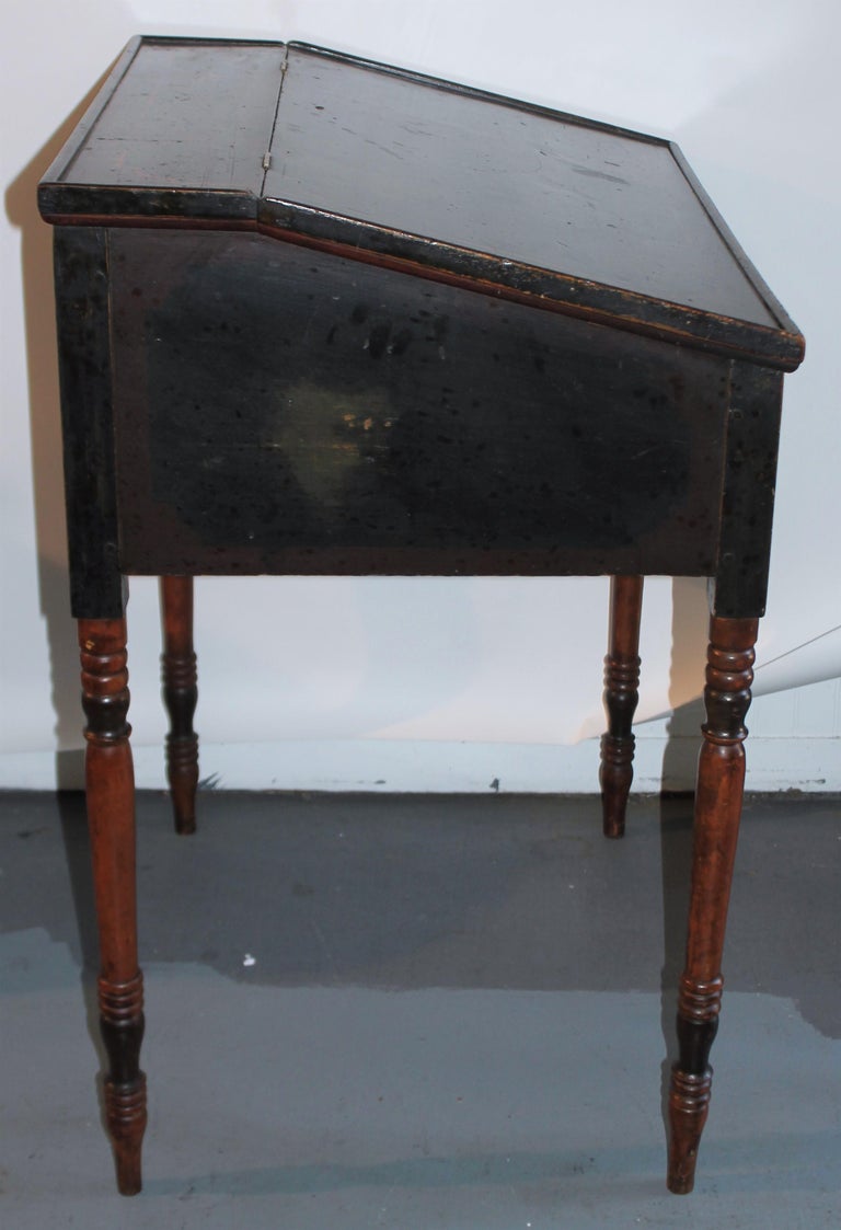 American 19th C Original Paint Decorated Lap Desk For Sale