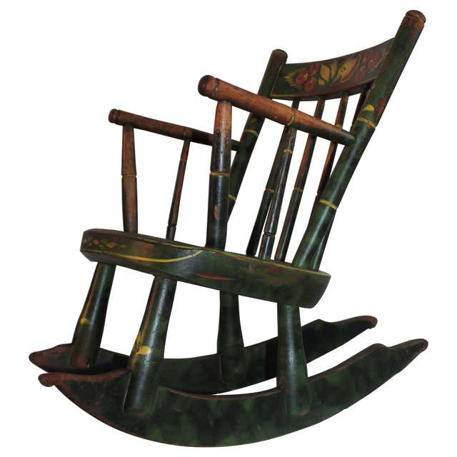 Folky Vintage Chicken Child's Rocking Toy For Sale at 1stDibs | rocking ...