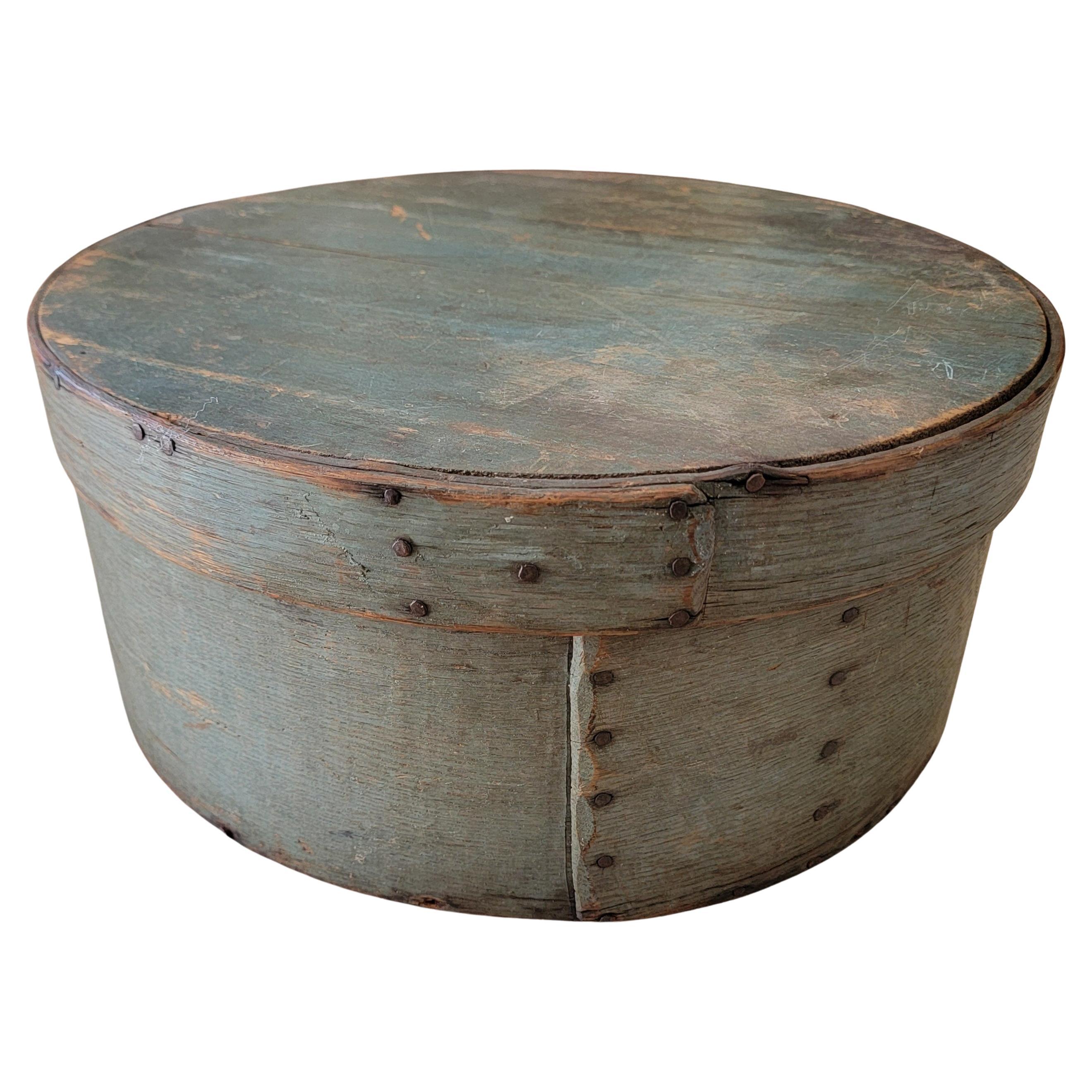 19thc Original Painted Blue / Aqua   Pantry Box