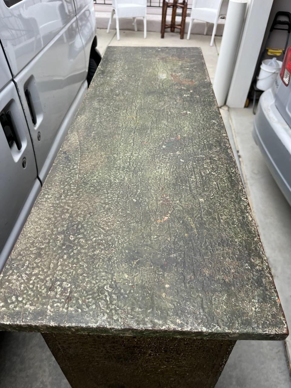 Adirondack 19thc Original Painted Book Shelf or Sage Green For Sale