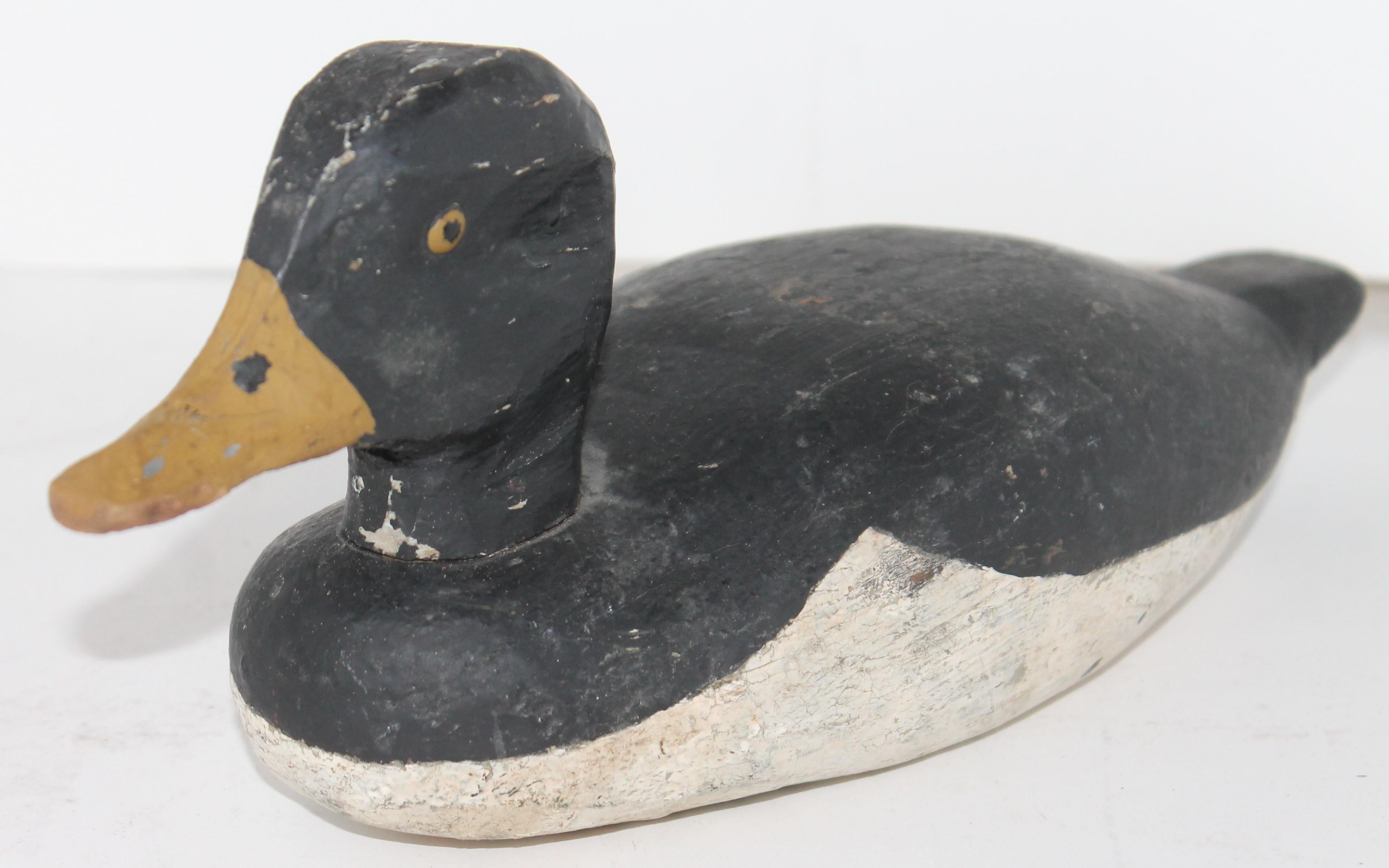 19th Century Original Painted and Carved Decoys / Pair In Good Condition In Los Angeles, CA