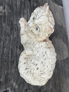 Chat peint original du 19ème siècle Hubley  Butoir de porte