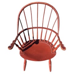 19. Jahrhundert Original bemalter verlängerter Arm  Windsor Stuhl