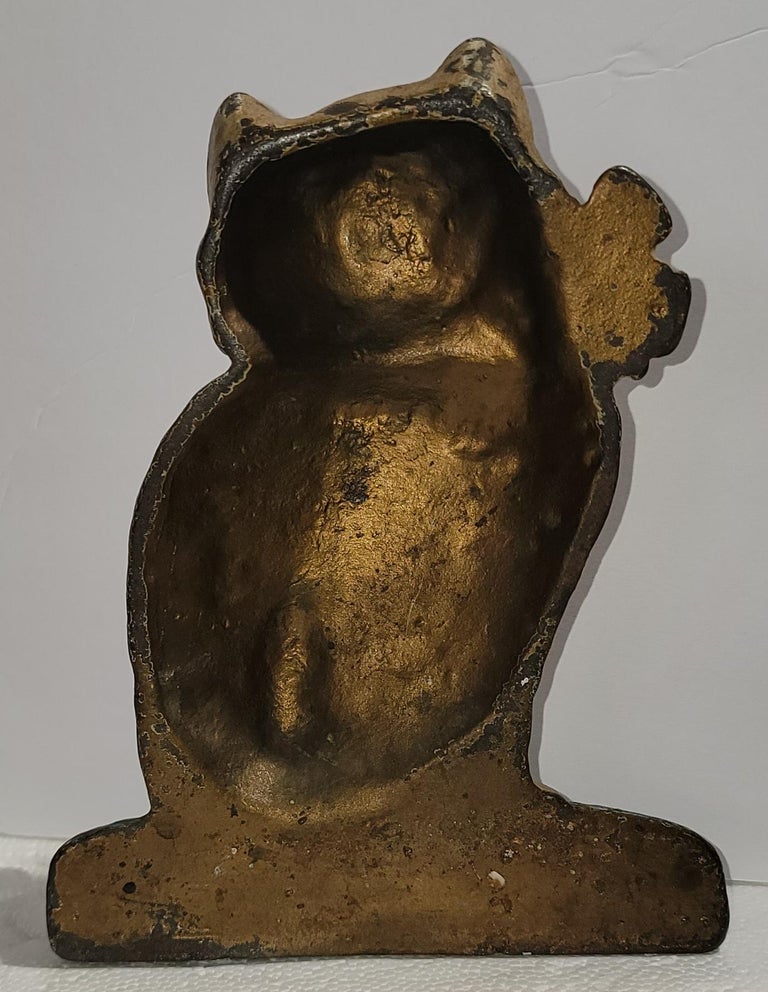 19th Century Original Painted Hubley Cat Doorstop For Sale at 1stDibs