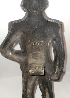 19thc Original Painted Iron George Washington Door Stop