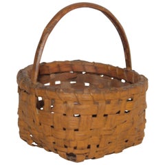 19th Century Original Painted Miniature Basket