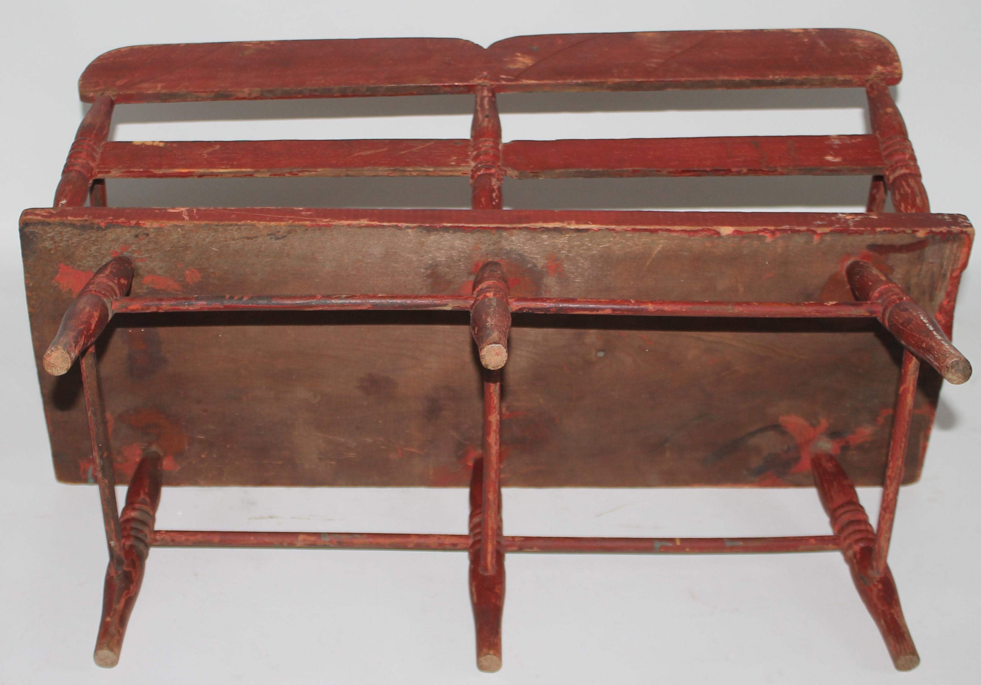 American 19thc Original Painted Miniature Settee From Pennsylvania For Sale