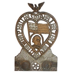 19Thc Original Painted Patriotic Door Stop