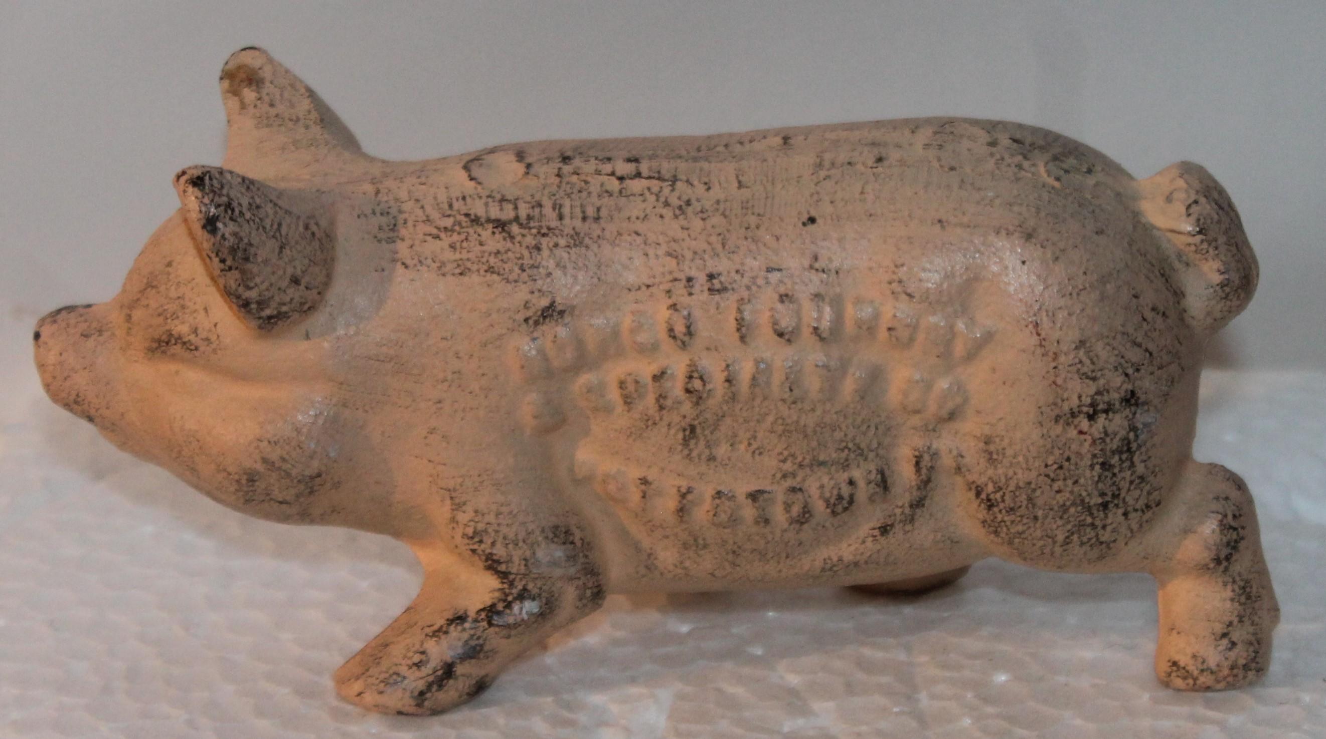 American 19th Century Original Painted Pig Norco Foundry