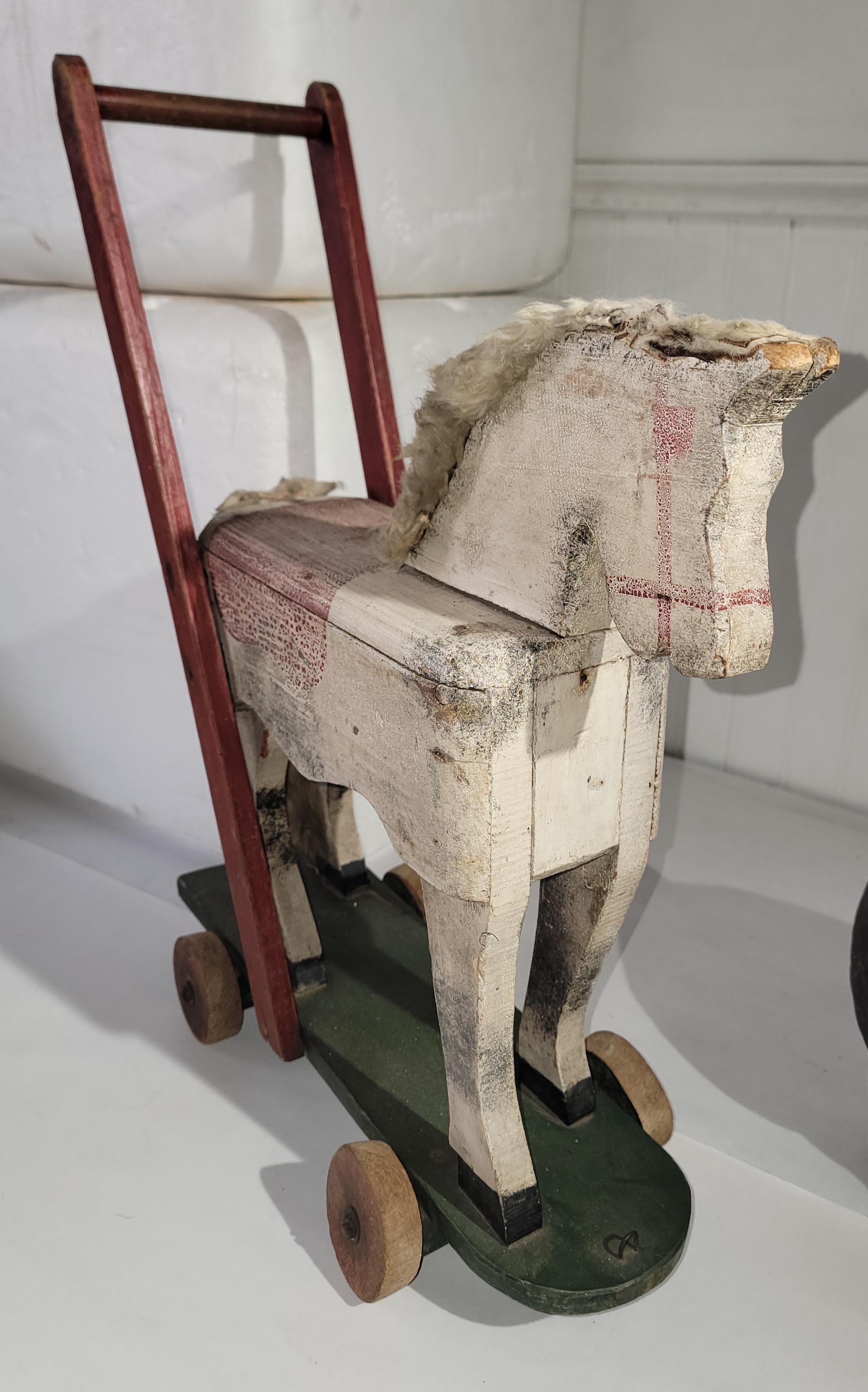 Américain Cheval à tirer peint original du 19e siècle en vente