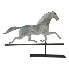 19thc Original Painted  Running Horse Weather Vane