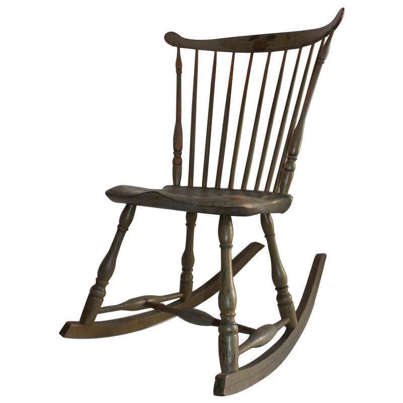 Pair of Rustic 19th Century Platform Rocking Chairs at 1stDibs ...