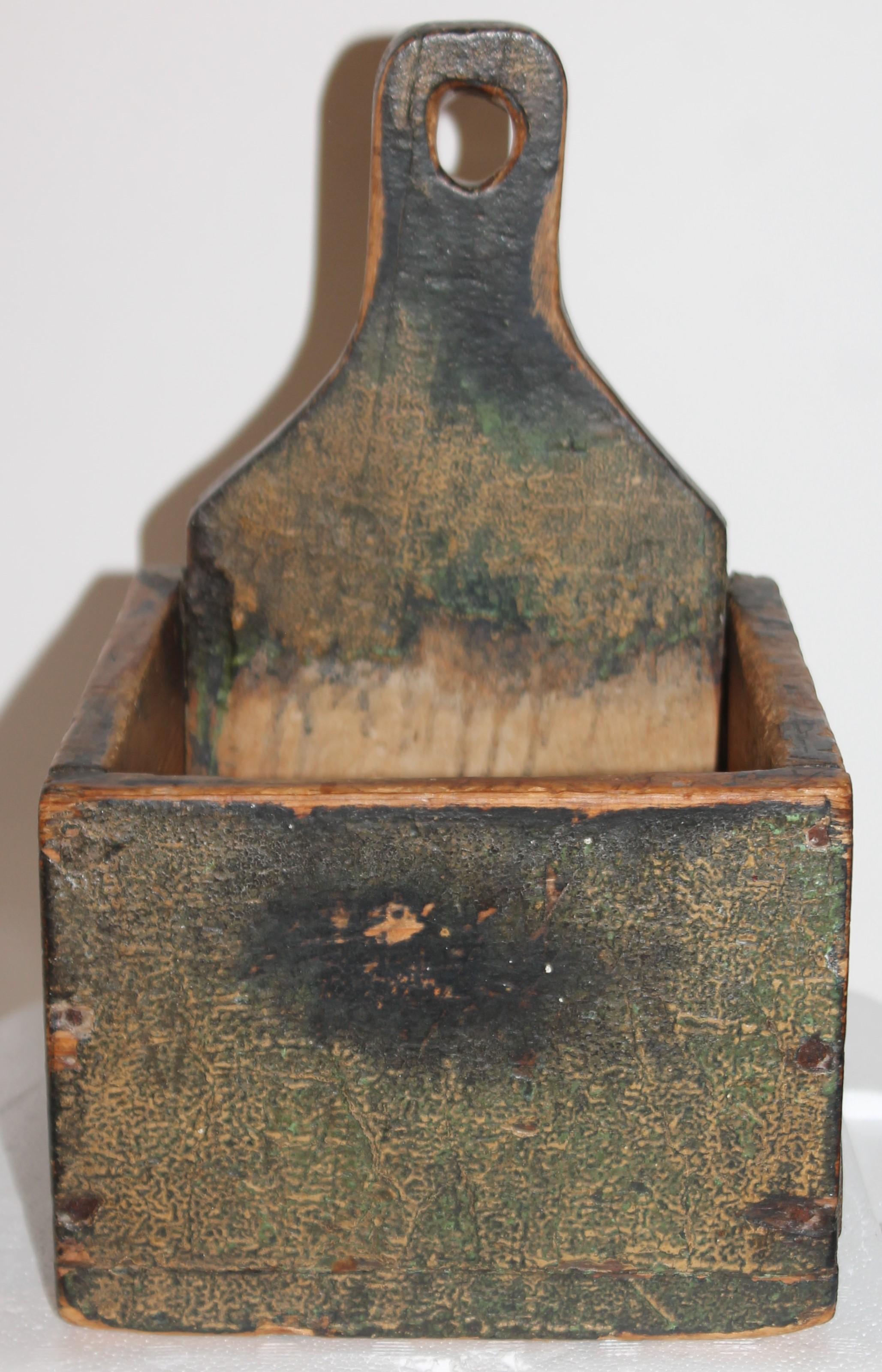 American 19thc Original Painted Salt Box from Vermont