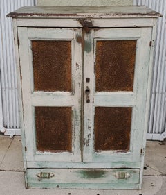19thc Original Painted Southern Tennessee Pie Safe