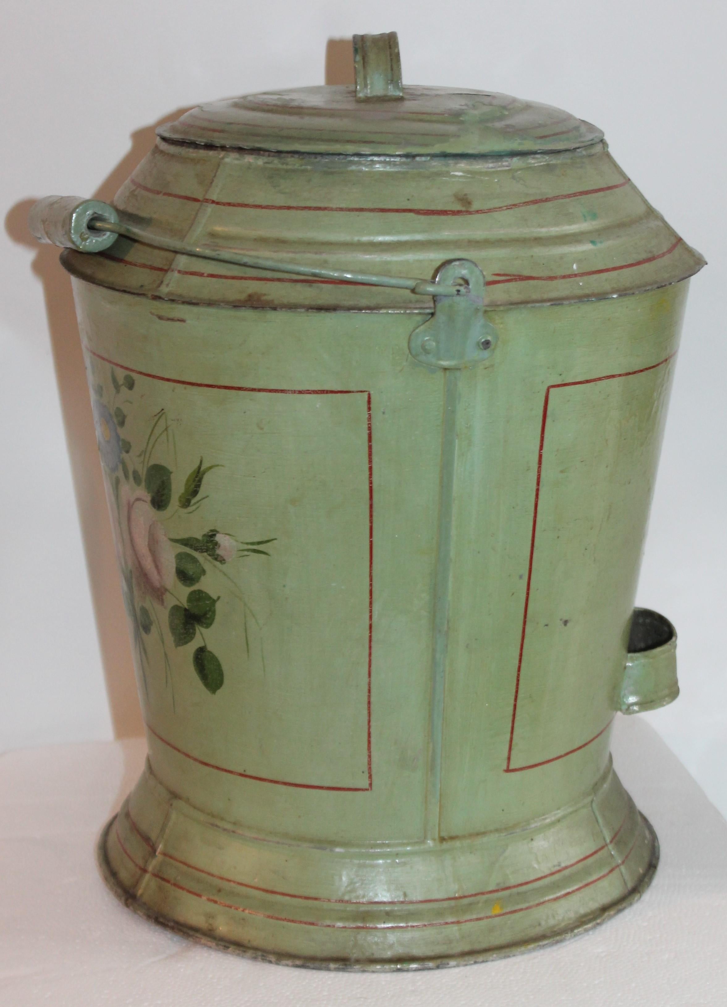 painted coal bucket