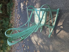 19thc Original Painted Turquoise Bentwood Rocker