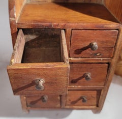 19th Century Original Pine Wall Spice Box