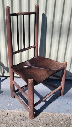 19Thc Original Red Painted Child's Chair