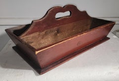 19Thc Cubertero / Cuchillero Original Pintado de Rojo