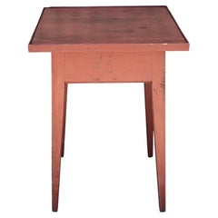 19thc Original Red Painted Splay Leg Side Table