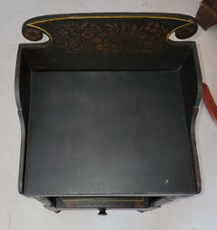 19Thc Original Stencil Decorated & Painted End Table