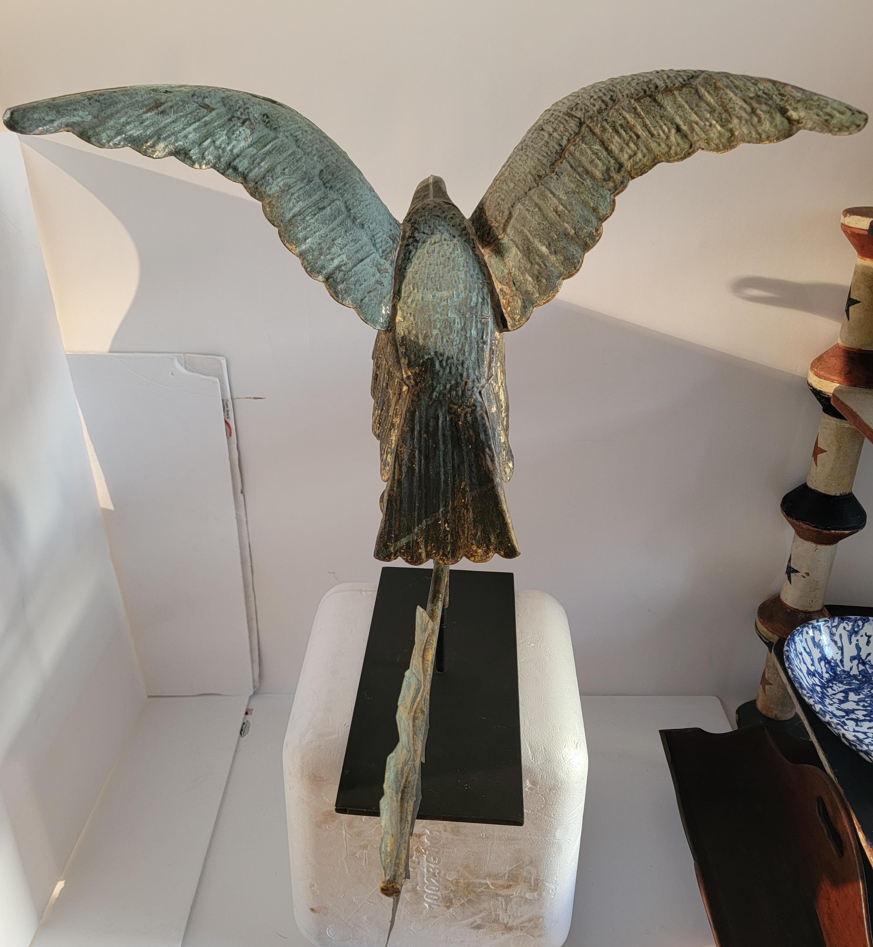 19th C Original Surface Eagle Weather Vane on Stand For Sale 1