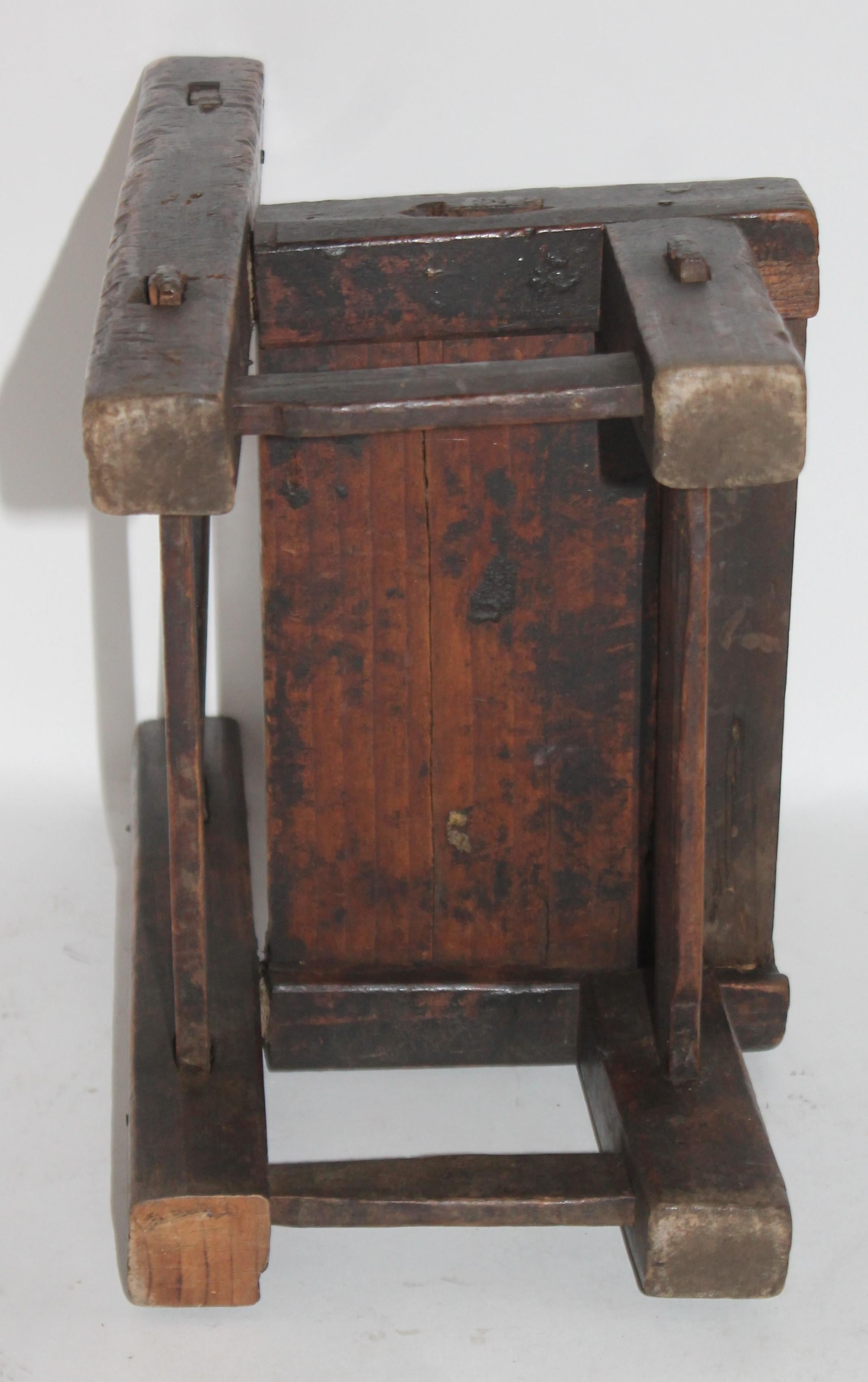 American 19th Century Original Surface Pueblo Child's Chair For Sale